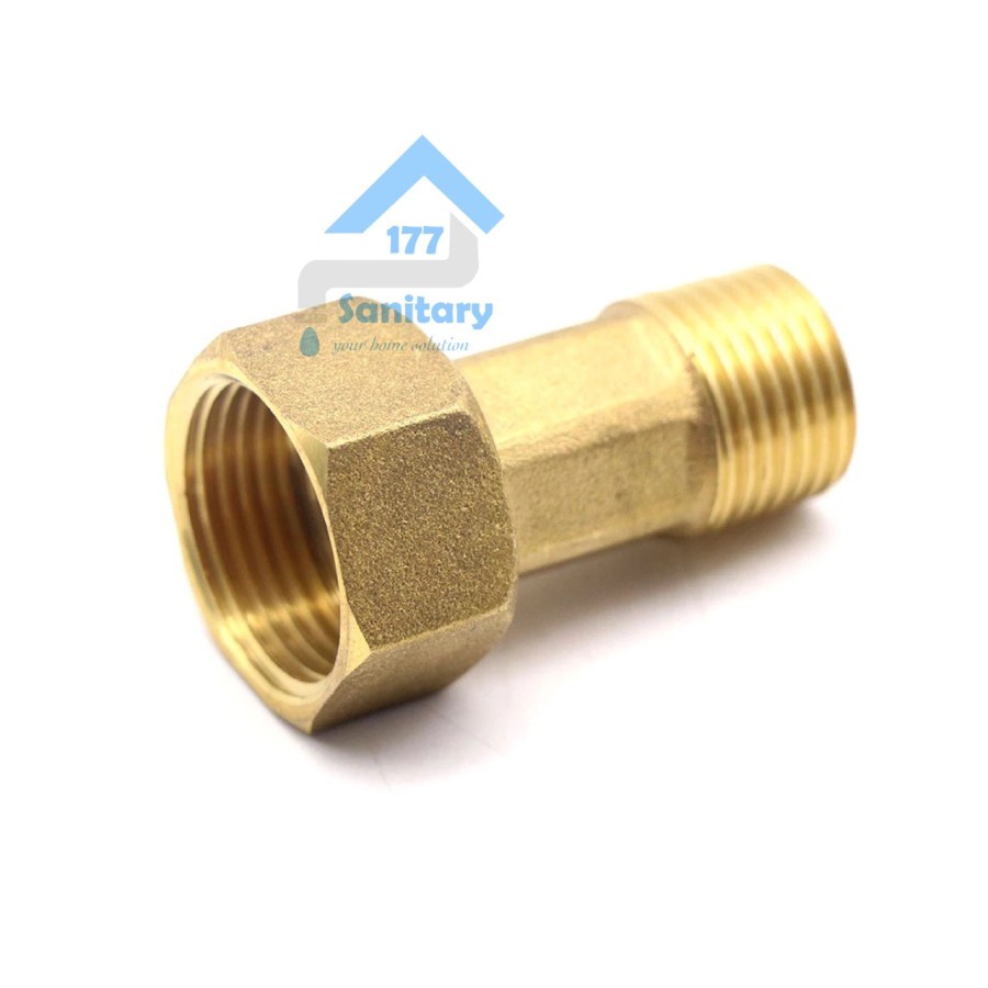 Sok Ring sambungan Kuningan putar 3/4 ke 1/2inch -nepel fitting 3/4 ke 1inci sock pipa pipe conector brass  naple spare part kran keran