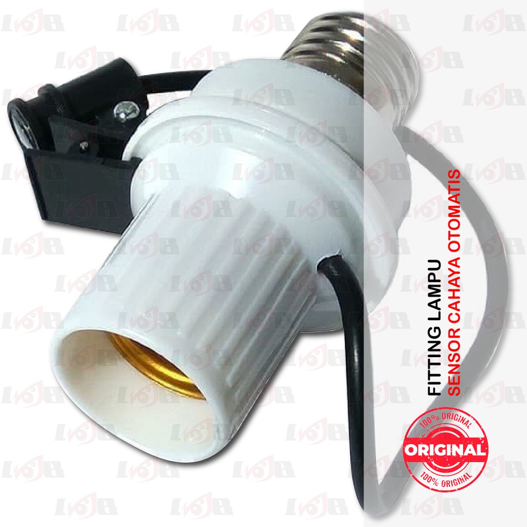 Fiting Lampu Sensor Cahaya Otomatis Nyala Gelap Mati Soket Fitting E27