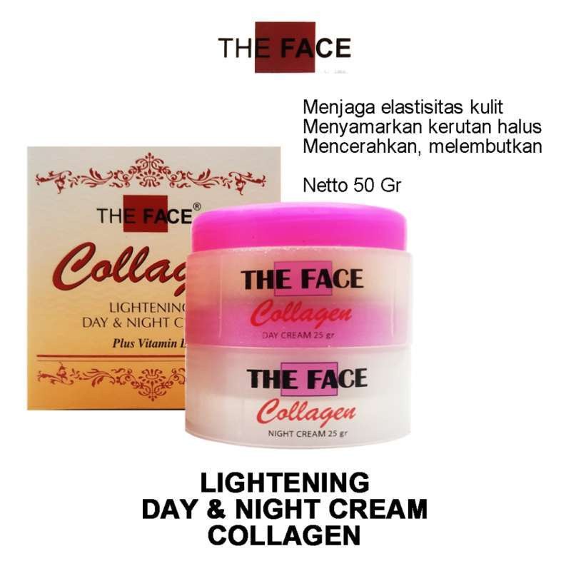 ( BPOM THE FACE ) CREAM COLLAGEN COLAGEN SIANG MALAM 50GR