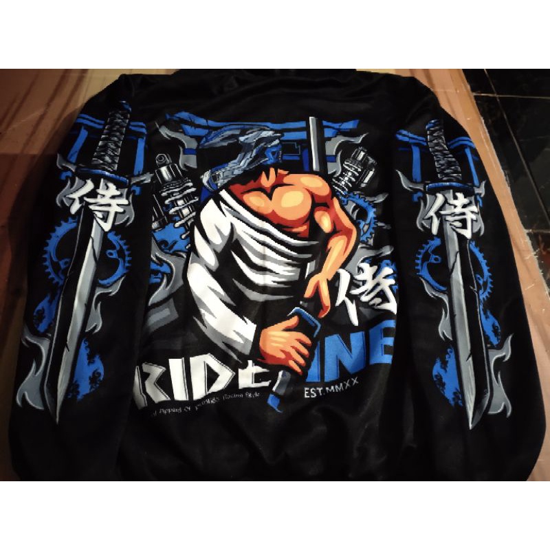 HOODIE SUNMORI RIDELINE SAMURAI HELMET TT COURSE || NOT KOHAKU BLOOD FLOWER