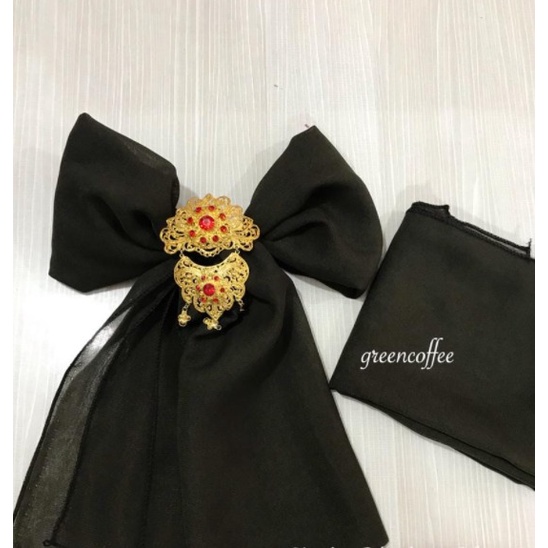 SELENDANG CHIFFON || SELENDANG SIFON BALI WARNA WARNI-Green Coffee