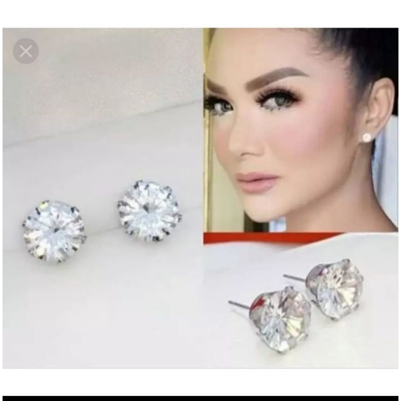 Anting Tusuk Permata Zircon Import Wanita