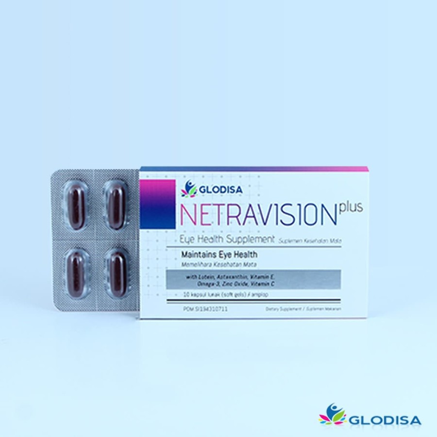 Glodisa NETRAVISION PLUS - Vitamin Mata - Suplemen Kesehatan Mata - 1 Strip