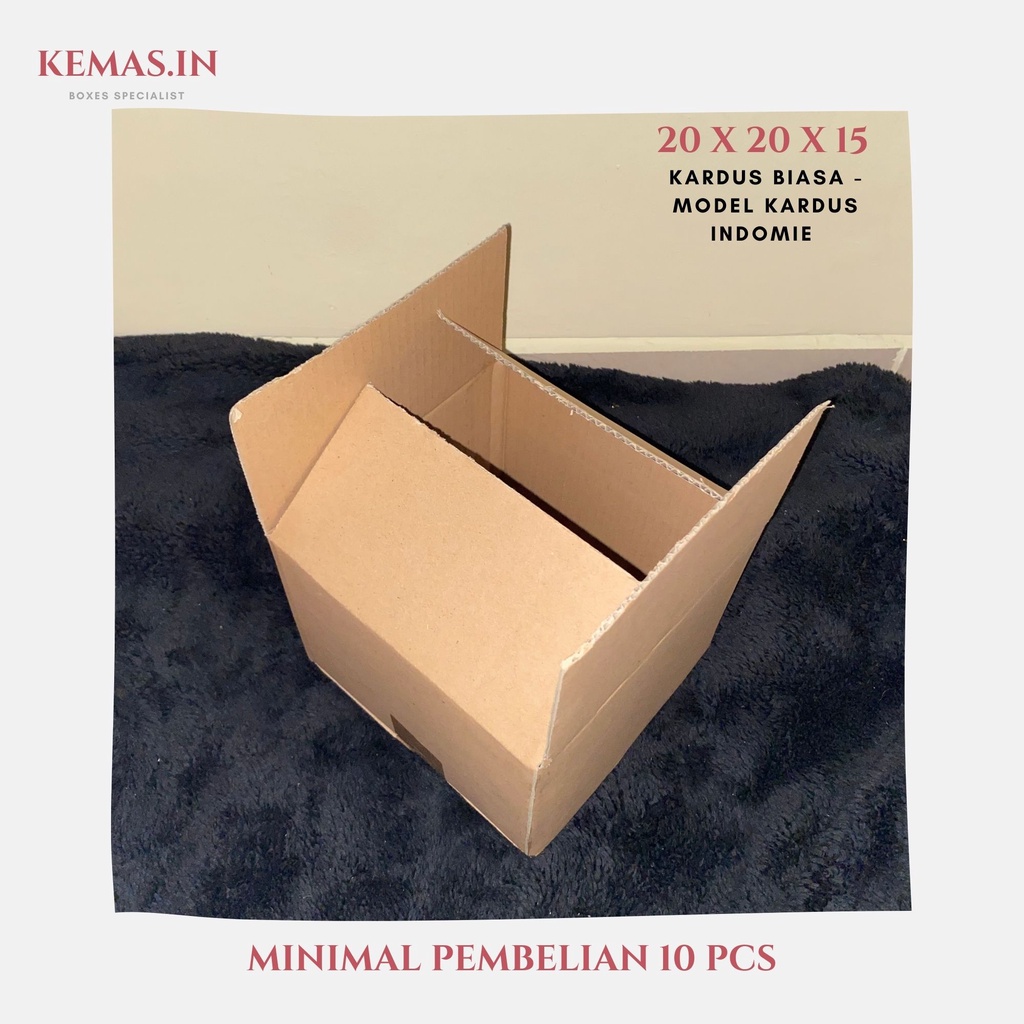 Kardus Packing 20x20x15 - Karton Box Dus Kotak Packaging Madu Vitamin Polos Murah Baru-1