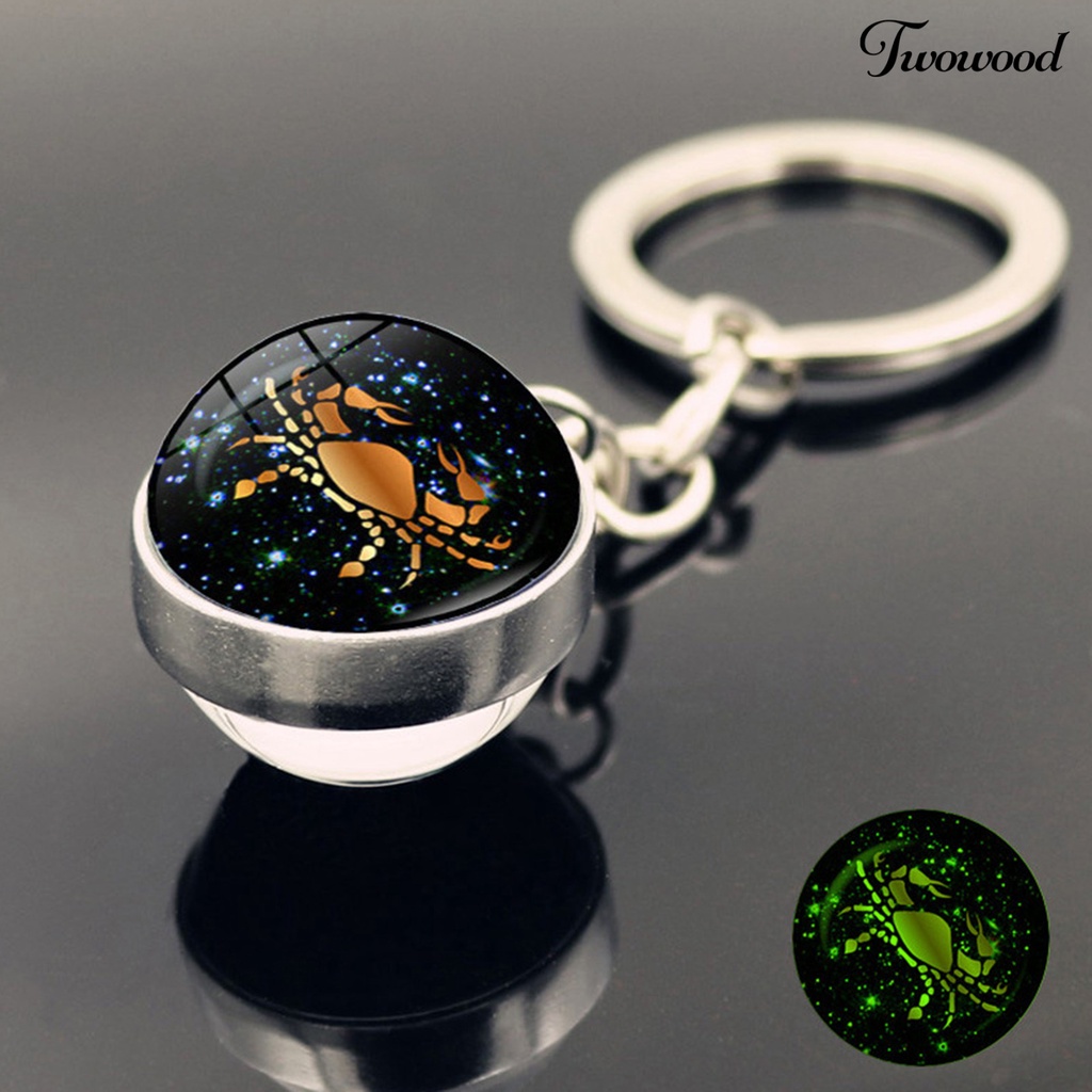 Twowood Gantungan Kunci Mobil / Tas Ransel Wanita Desain Horoskop