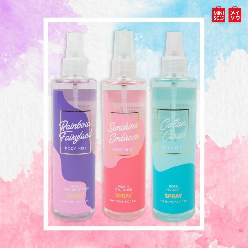 Miniso official store Body mist spray 150ml / parfum / perfume miniso