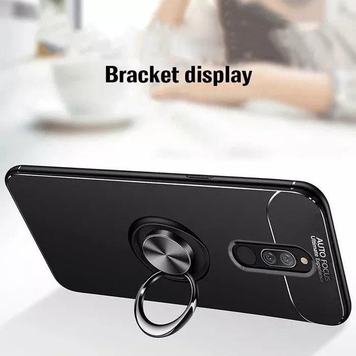 Autofocus Magnetic Ring Case for Xiaomi Redmi 8 / 8A Pro Invisible Case Auto Focus iRing - Hitam