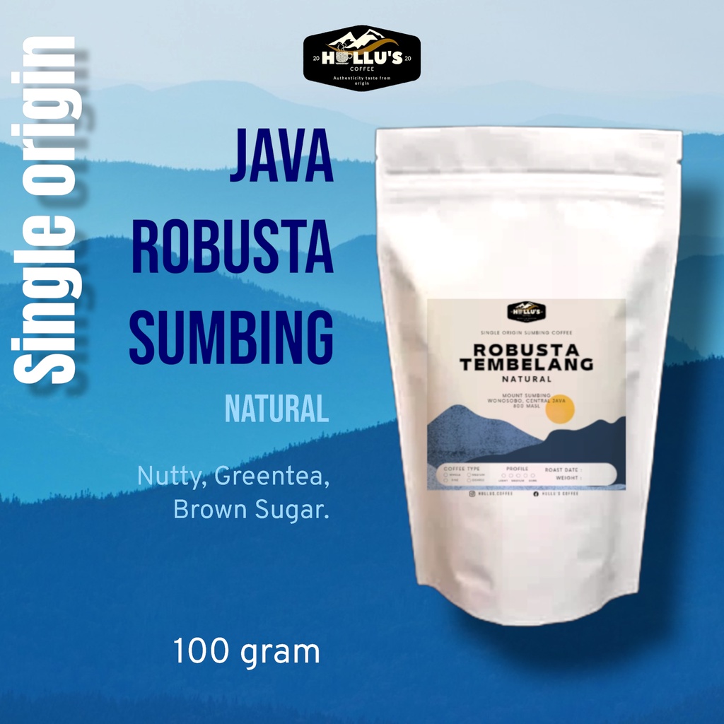 

Kopi Robusta Sumbing Natural Tembelang (Biji/Bubuk)-100 gram