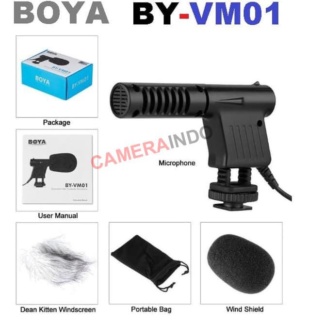 Microphone Boya By Vm01 Condenser Mic Kamera Dslr Handycam Profesional