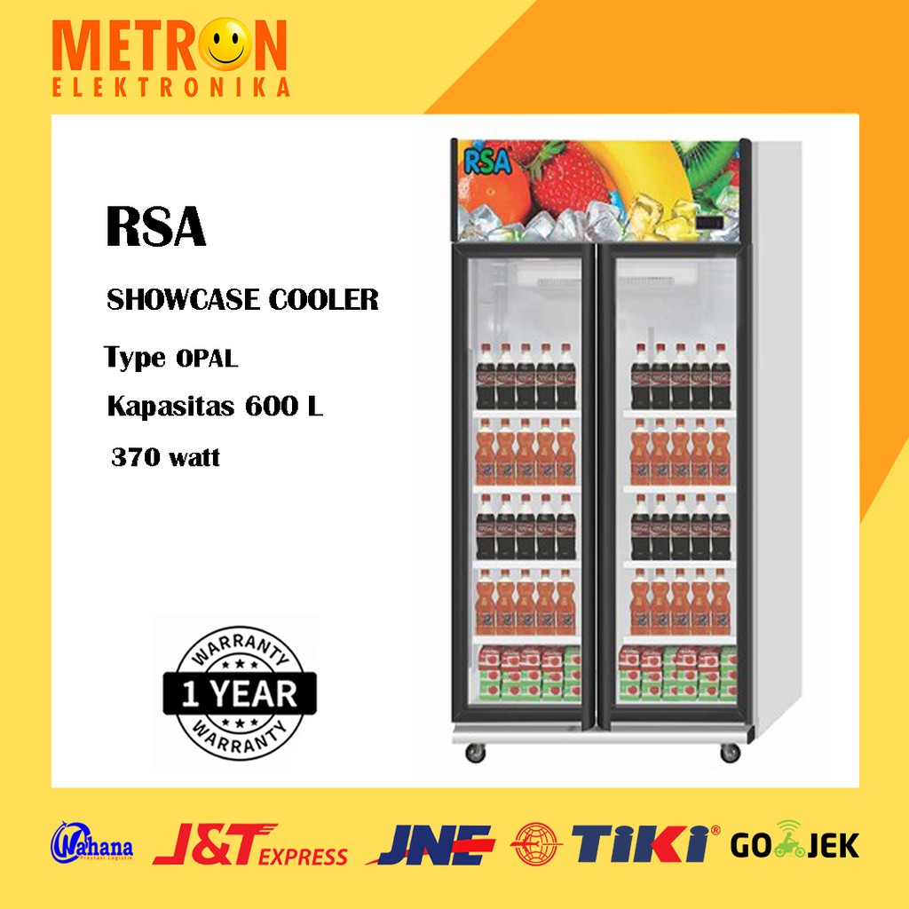 RSA OPAL SHOWCASE COOLER 600 LITER 370 WATT