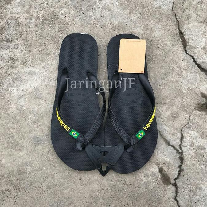 super sale SANDAL PRIA SENDAL JEPIT HAVAIANAS BRAZIL PREMIUM - Hitam, 39 ready stock