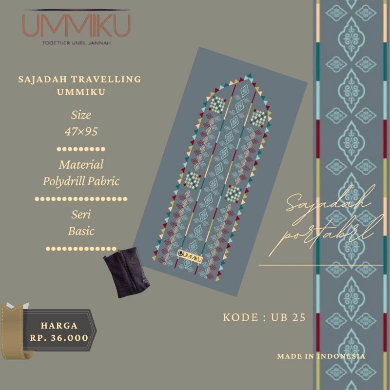 SAJADAH TRAVEL UMMIKU | sajadah traveling lipat kekinian