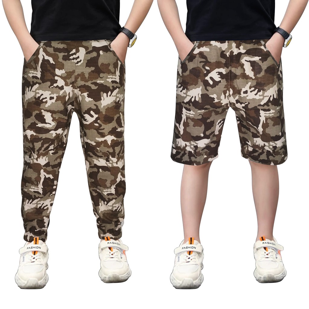 Celana Pendek Anak Laki Laki Motif Loreng / Jogger Panjang Army Anak Laki Laki Bahan Woven