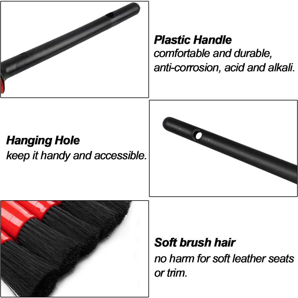 ARS - VODOOL Sikat Pembersih Interior Mobil Duster Brush 5 PCS - Q129