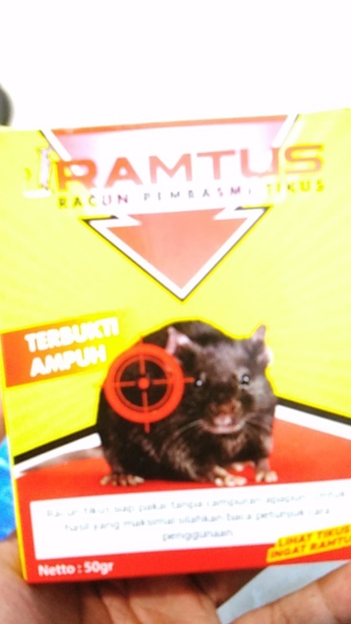 Ramtus Obat Racun Tikus Langsung Mati Kering Tidak Bau Sangat Ampuh Racun Pembasmi Tikus 4 Pack