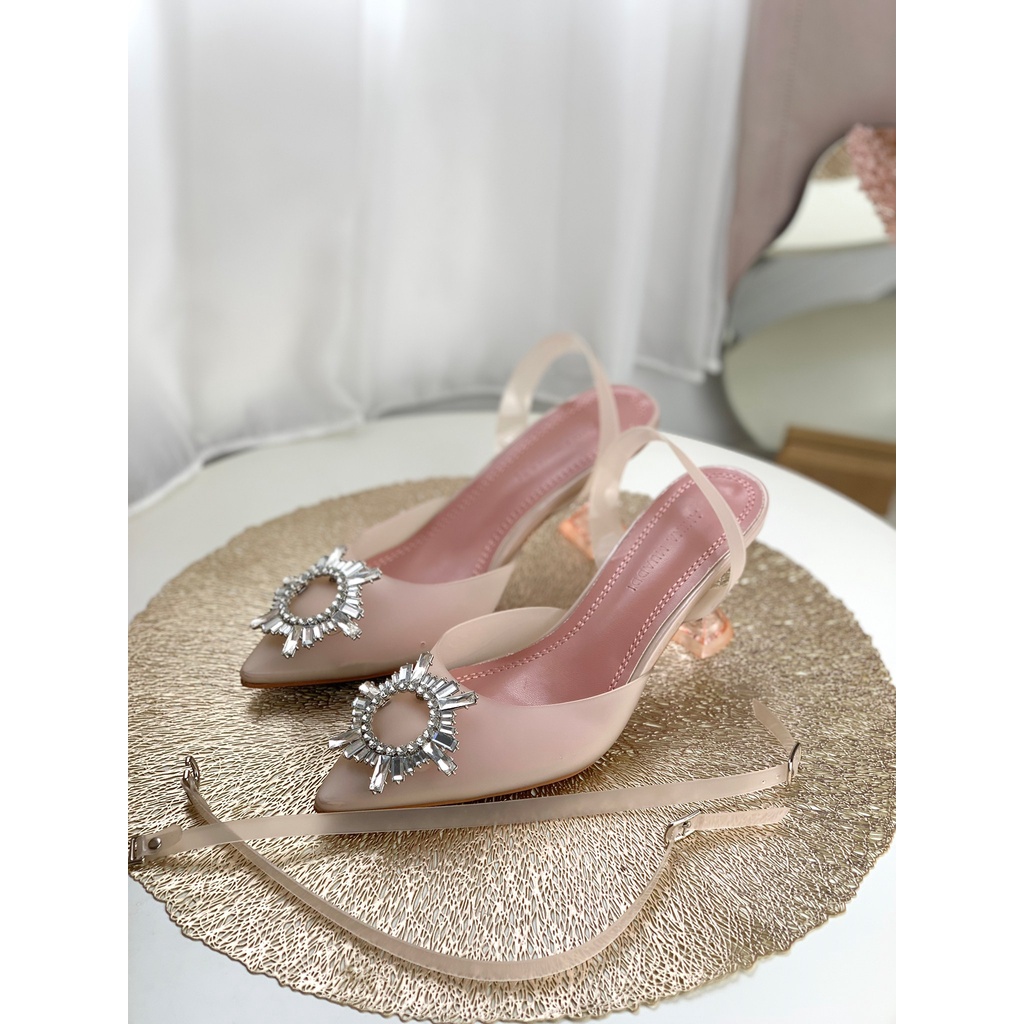 [7.7 Boombastis Sale⚡] - SEPATU WANITA AMS009 AMS GLASS HEELS PREMIUM IMPORT