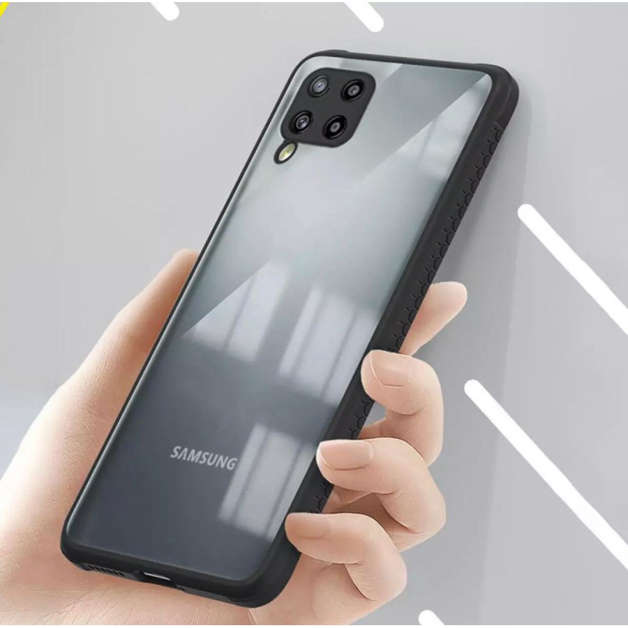 SAMSUNG A22 4G A22 5G M12 A12 A21S A11 M11 M31 CASE HARD UME MIQILIN, CLEAR TRANSPARAN CASING PROTECT CAMERA HARDCASE COVER PELINDUNG KAMERA