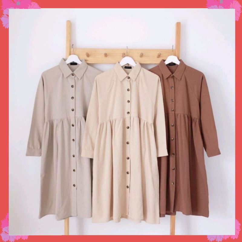 Long Tunik Premium / Baju Atasan Tunik Wanita/ Tunik Polos Jumbo Remaja Bumil Busui Casual Formal/ T