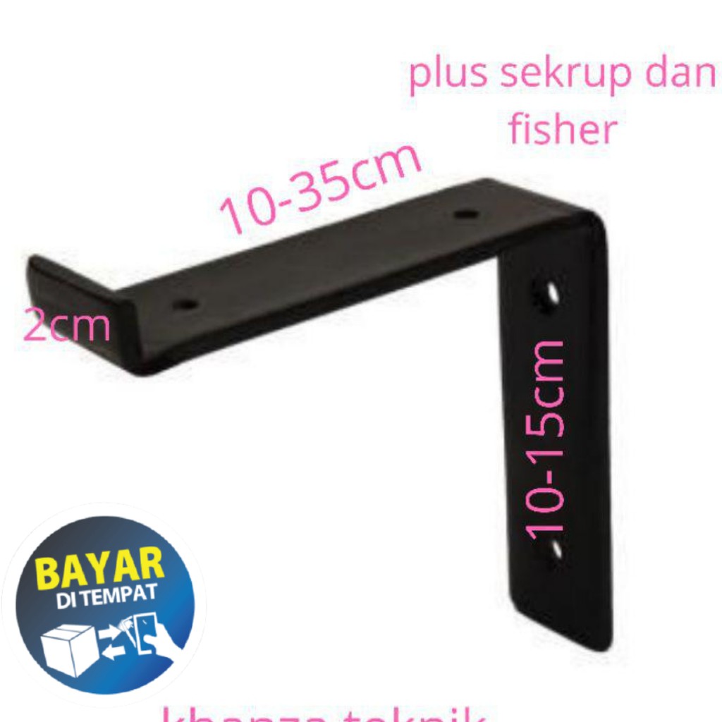 Siku Rak Dinding Besi Hambalan Rak Siku Gantung Papan Siku Dinding Gantung Ditembok