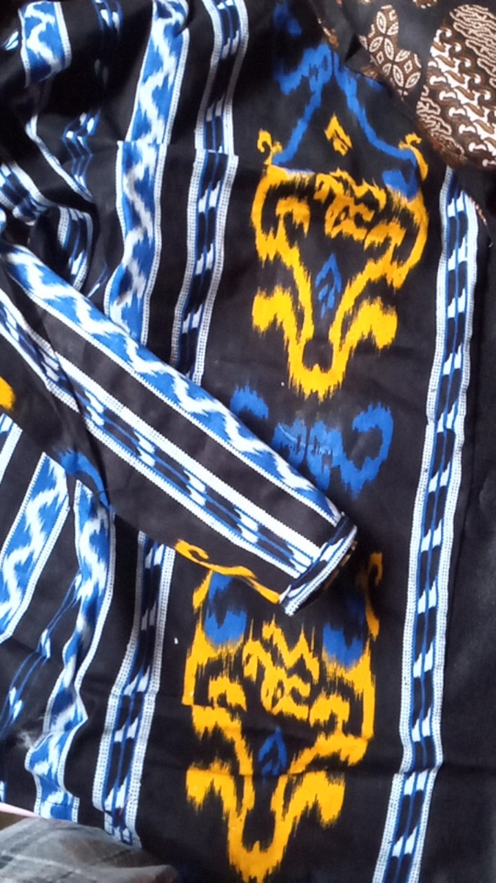 Tey-17 Batik Wanita Asj Sa Hrb026 Kenongo Kemeja Tosca Pendek