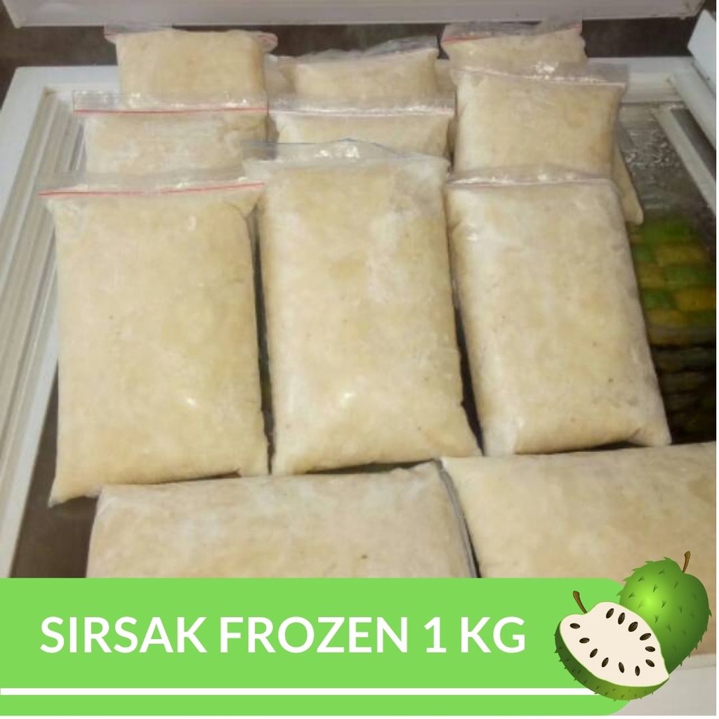 

Sirsak Frozen / Sirsak Beku 1 Kg / Frozen Fruit Daging Sirsak beku 1kg Tanpa biji / Buah Frozen Sirsak