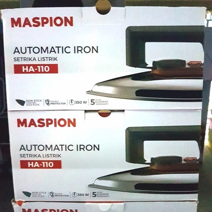 Setrikaan Maspion HA-110 / Setrika Maspion listrik / setrika listrik maspion / Setrikaan maspion