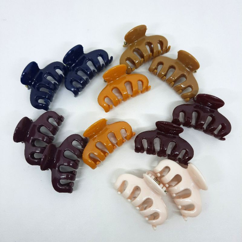 Jepitan Rambut Jumbo Gurita  Besar 8cm Cakar Lima/ Jepitan Badai Jedai Salon Gigi 5 Jari Lebar Jumbo Korea