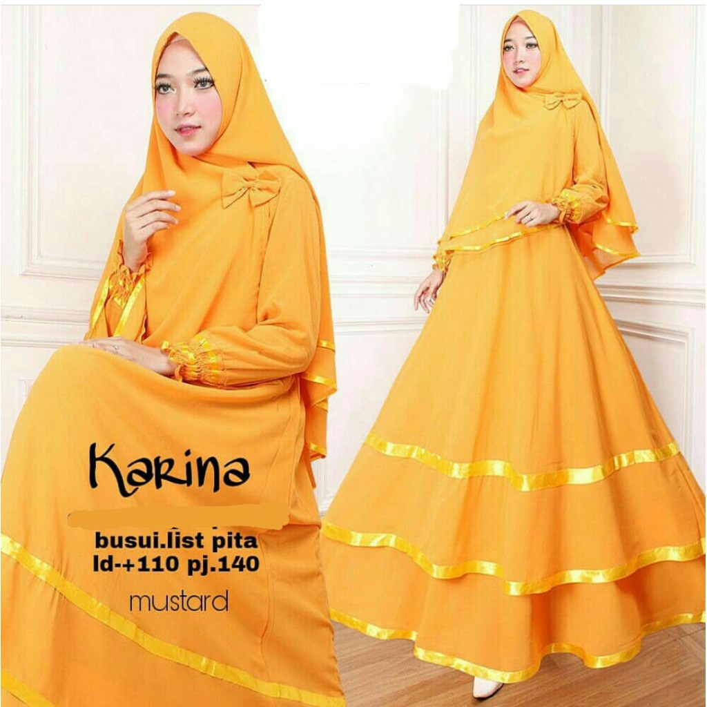 XC - MAXI KARINA SYARI / MAXI BUSUI / GAMIS KARINA SYARI / GAMIS WANITA TRENDY DAN TERLARIS