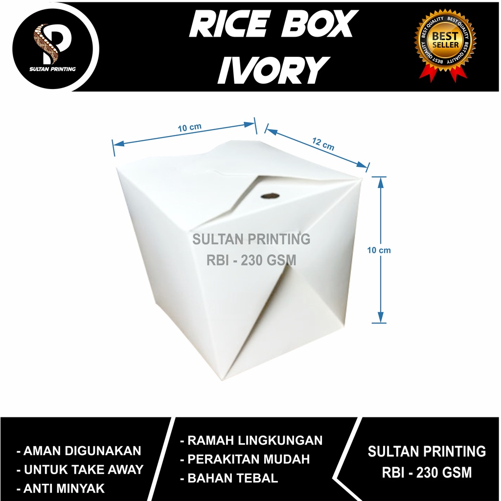 RICE BOX / BOX NASI SIZE L (IVORY)