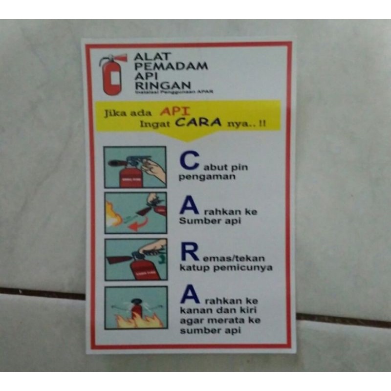 

stiker vinyl 10x15cm ALAT PEMADAM APAR sign rambu k3