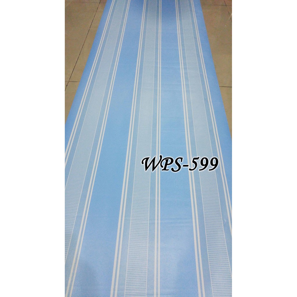 Wallpaper Dinding Kamar Tidur Wallpaper Dinding Wallsticker Motif Salur Biru 167