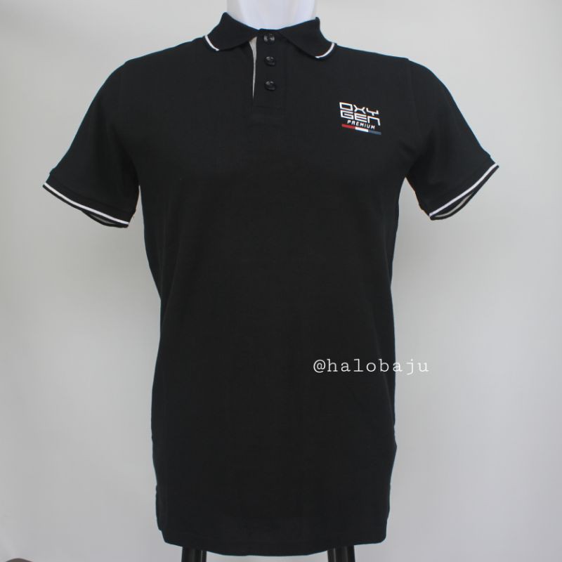 OXYGEN DENIM | 107-220121 | Kaos Kerah Oxygen / Polo Oxygen Hitam Slim / Polo Shirt Oxygen Cobalt