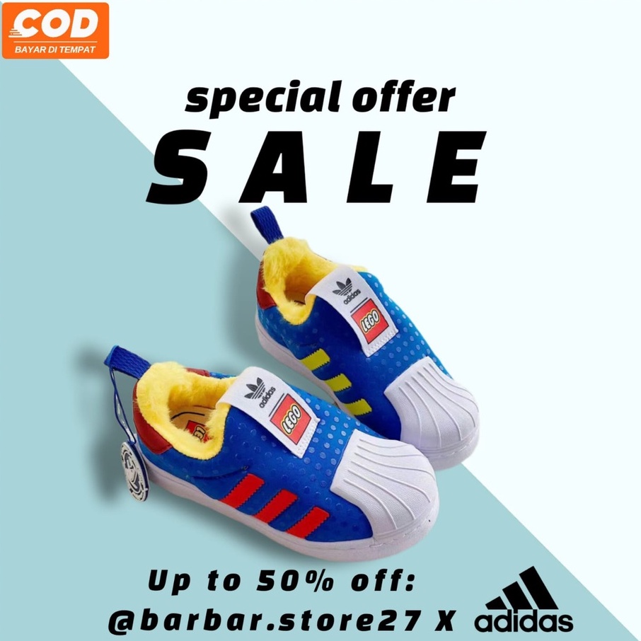 Adidas Kids Superstar 360 Lego Blue Red Yellow (Sepatu Anak Sneakers Anak Origina Usia 5-10 Thn)