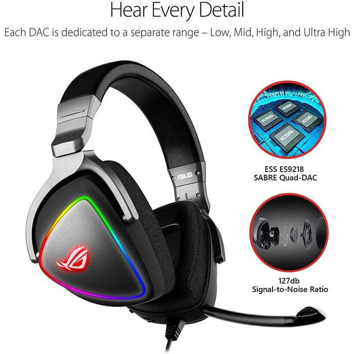 ASUS ROG Delta RGB Hi-Res ESS Quad DAC - Gaming Headset