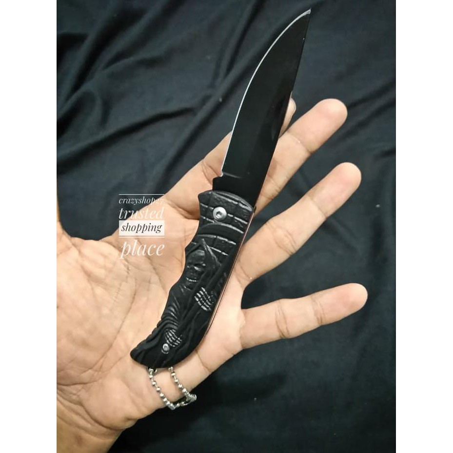 Pisau Lipat Mini Tajam Skull Good