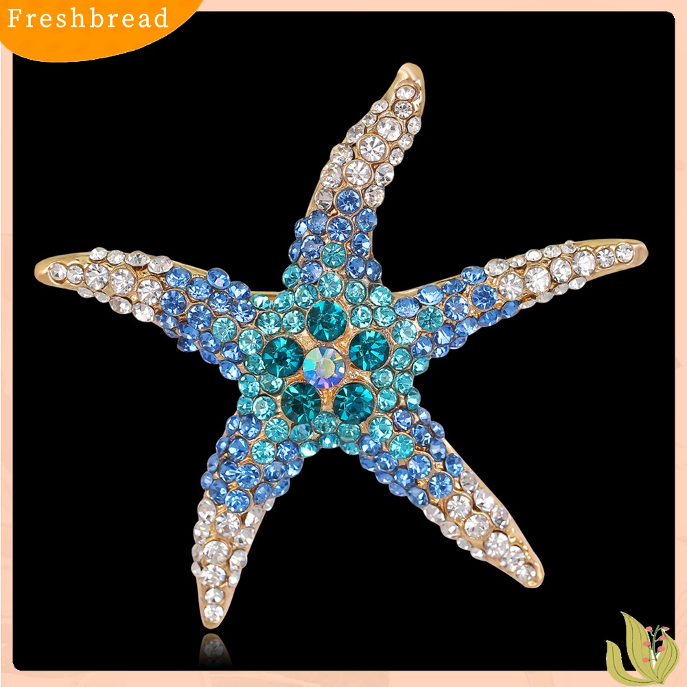 [ TERLARIS]Fashion Full Rhinestone Beach Starfish Brooch Pin Wedding Party Bridal Jewelry