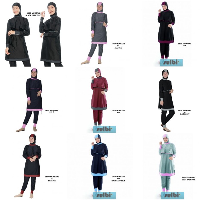 Baju Renang Muslimah Syar'i Sulbi SBDP Mumtaaz - Baju Renang Wanita - Baju Diving Wanita Muslim