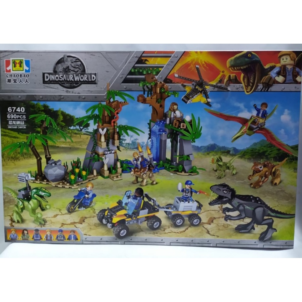 Gift  Chao Bao Blok Lego Dino Brick Lego mobil Dinosaurus 6740