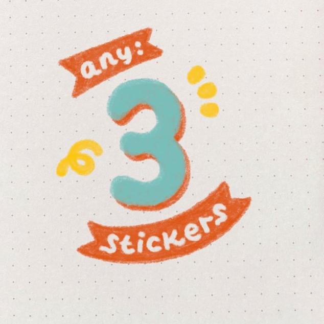 

♕ Bundle 3 Stickers Peekmybook / Stiker Lucu Stiker Planner Stiker Bujo ✥