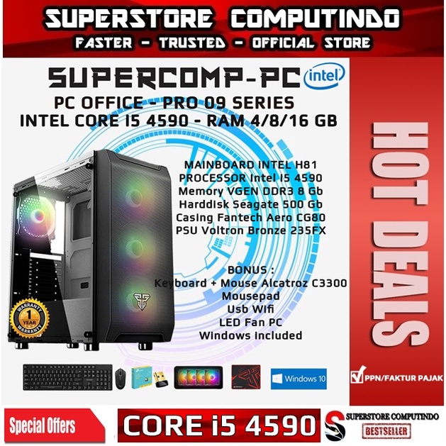 PC Rakitan Office Core i5-RAM 4/8/16GB-PRO 09 Series-Siap Pakai