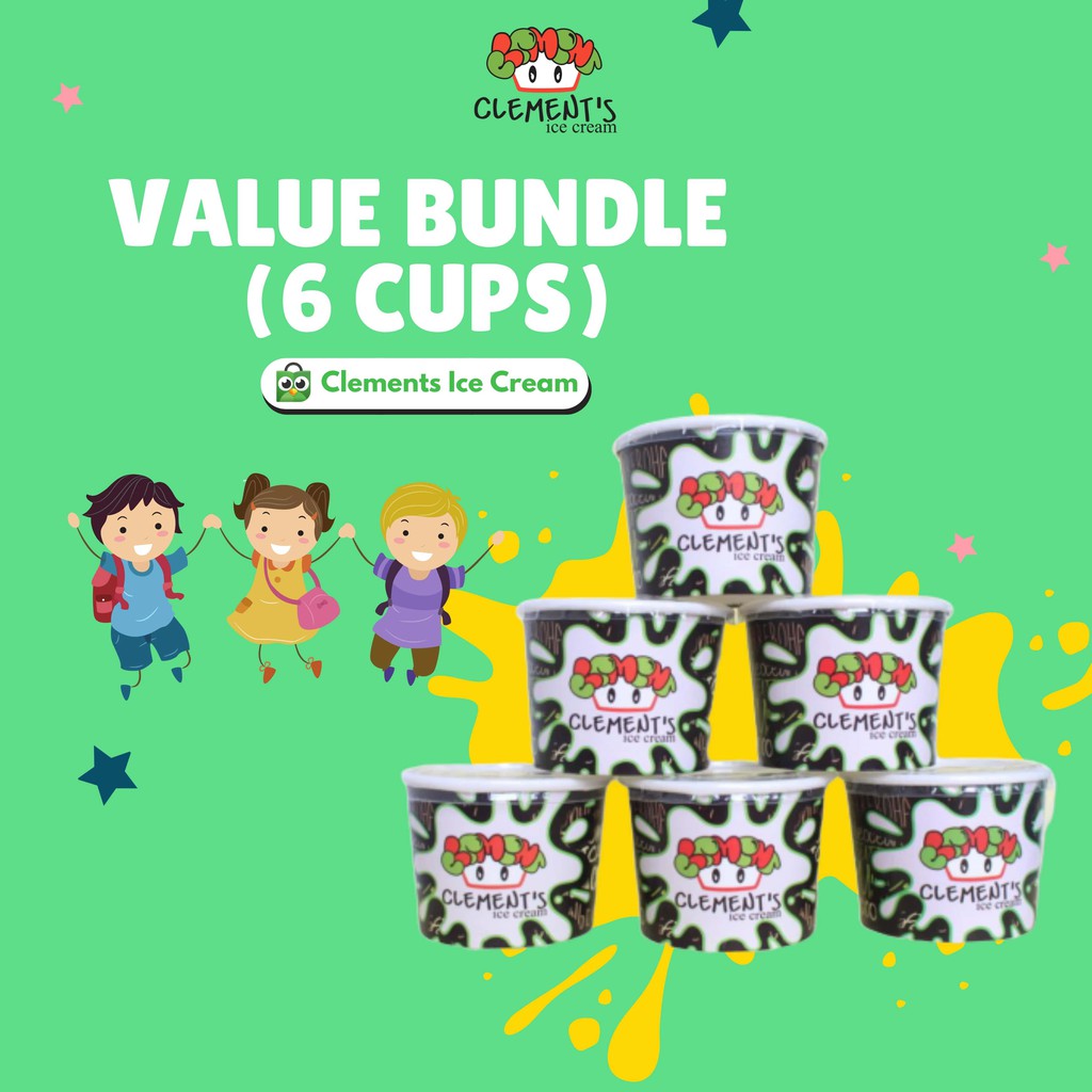 

Value Bundle - 6 Cups of Clement's Ice Cream