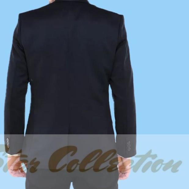 Jas blazer pria almamater jas hitam jas formal jas Korea jas hitam jas jumbo jas sekolah