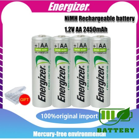 Energizer AA Rechargeable Baterai 1.2V 2450mAh Untuk kamera elektronik, mainan kamera