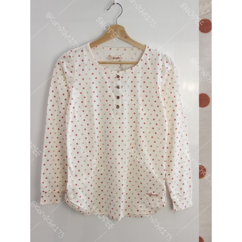 Corniche Novi Dot Tee Putih Tulang - TK231249