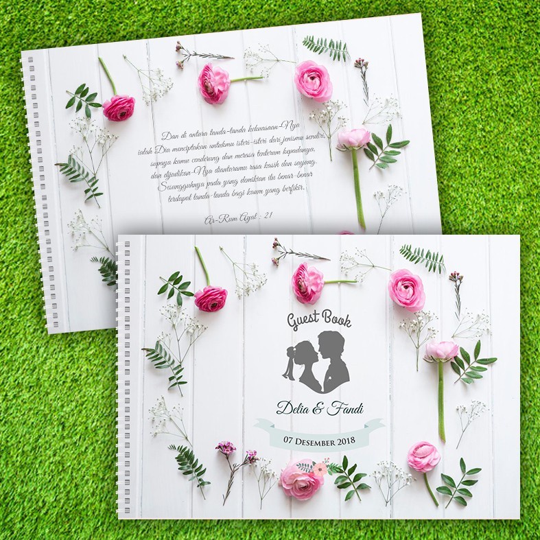 CUSTOM GUEST BOOK HARDCOVER CETAK BUKU TAMU PERNIKAHAN