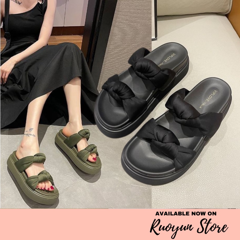 RYX - Comfy Knot Sandal Slip On Wanita Fashion Casual - Ori Import