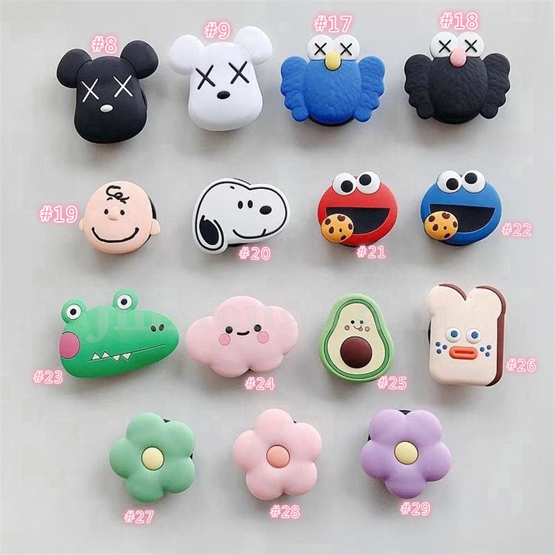 for IPhone11 Pro MAX X XR XSMA 7 8 6 Cute Cartoon Round Universal Mobile Phone Ring Holder Airbag Fold Stand Bracket Suitable for all mobile phones