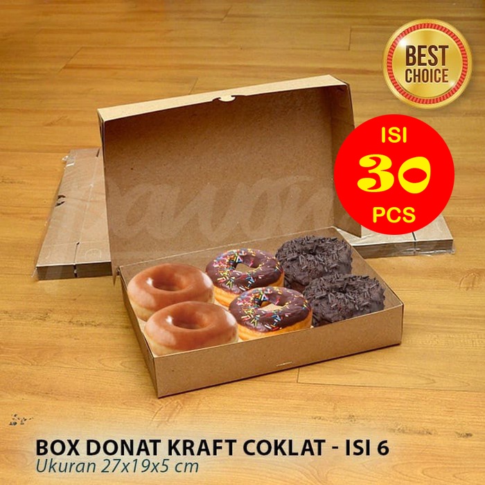 

Kotak Box Dus Donat| COKLAT Isi 6 -(30 Pcs)