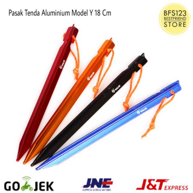 Pasak Tenda Alumunium Ultralight Model Y 18 Cm