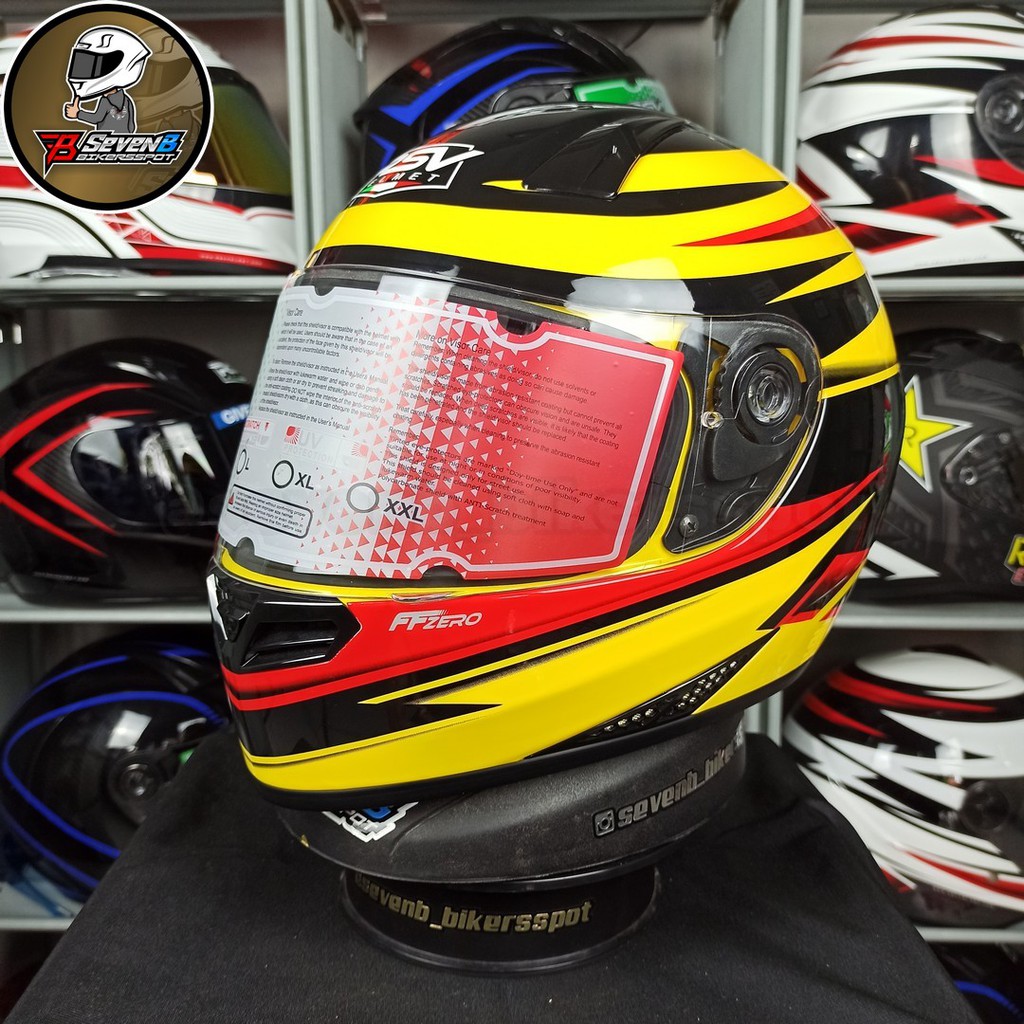 HELM RSV FFZERO RELIC YELLOW FULL FACE ORIGINAL SNI